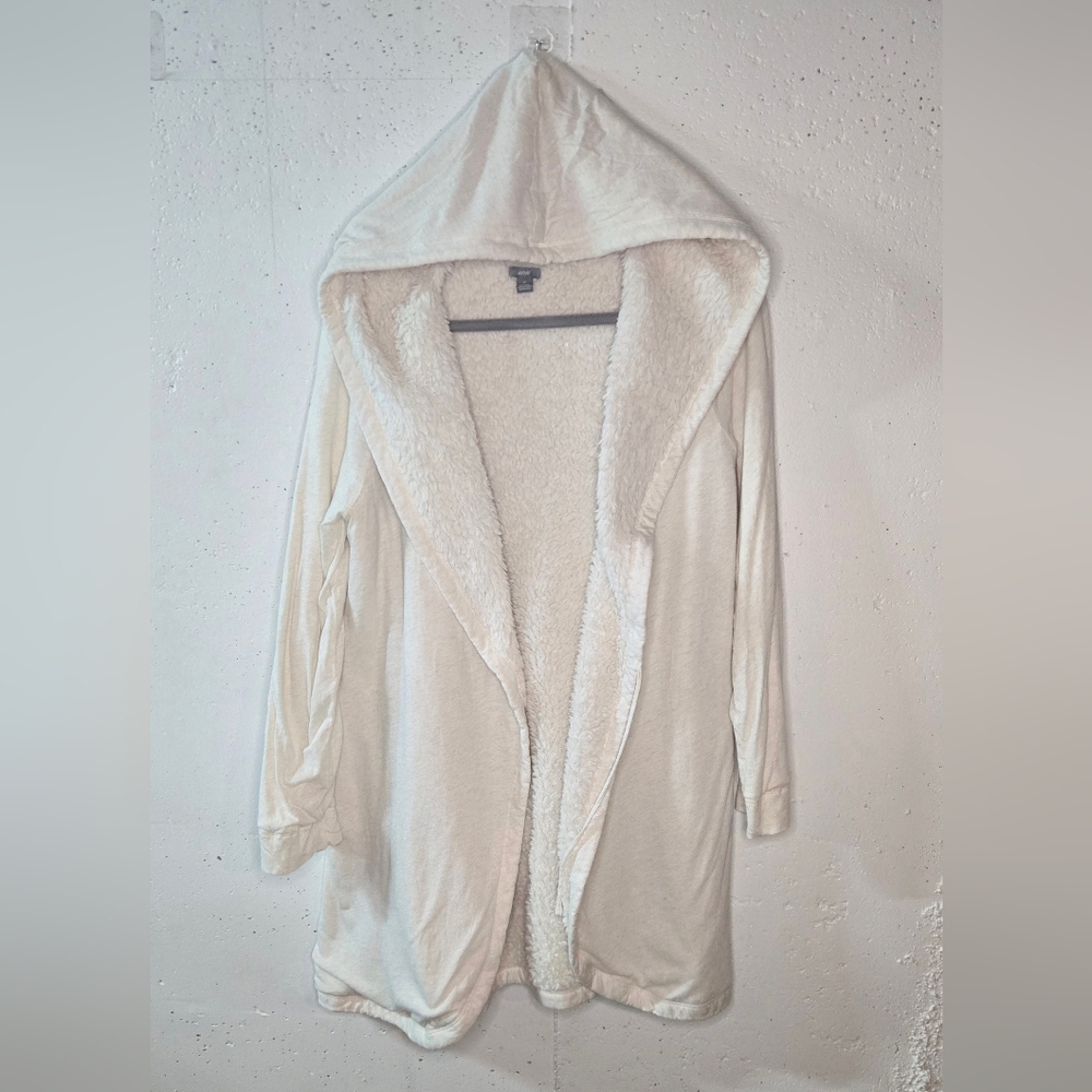 Aerie Off-White Hooded Cardigan